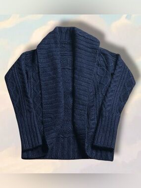 Vince navy blue Alpaca/Wool blend knit open cardigan